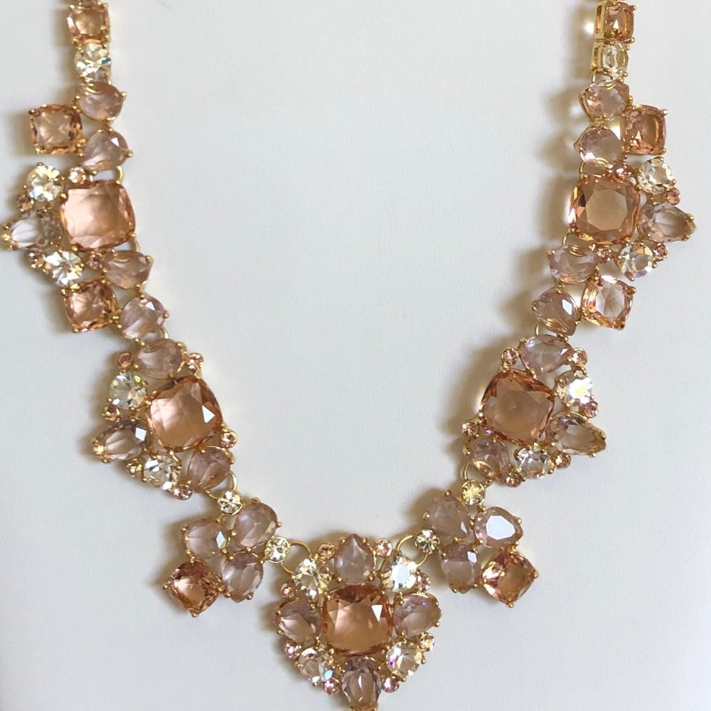 KATE SPADE Make Me Blush Crystal Statement Necklace